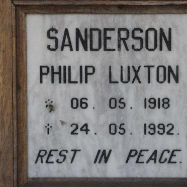 SANDERSON Philip Luxton 1918-1992