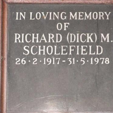 SCHOLEFIELD Richard M. 1917-1978