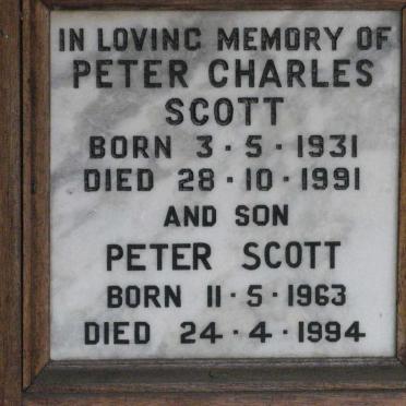 SCOTT Peter Charles 1931-1991 :: SCOTT Peter 1963-1994