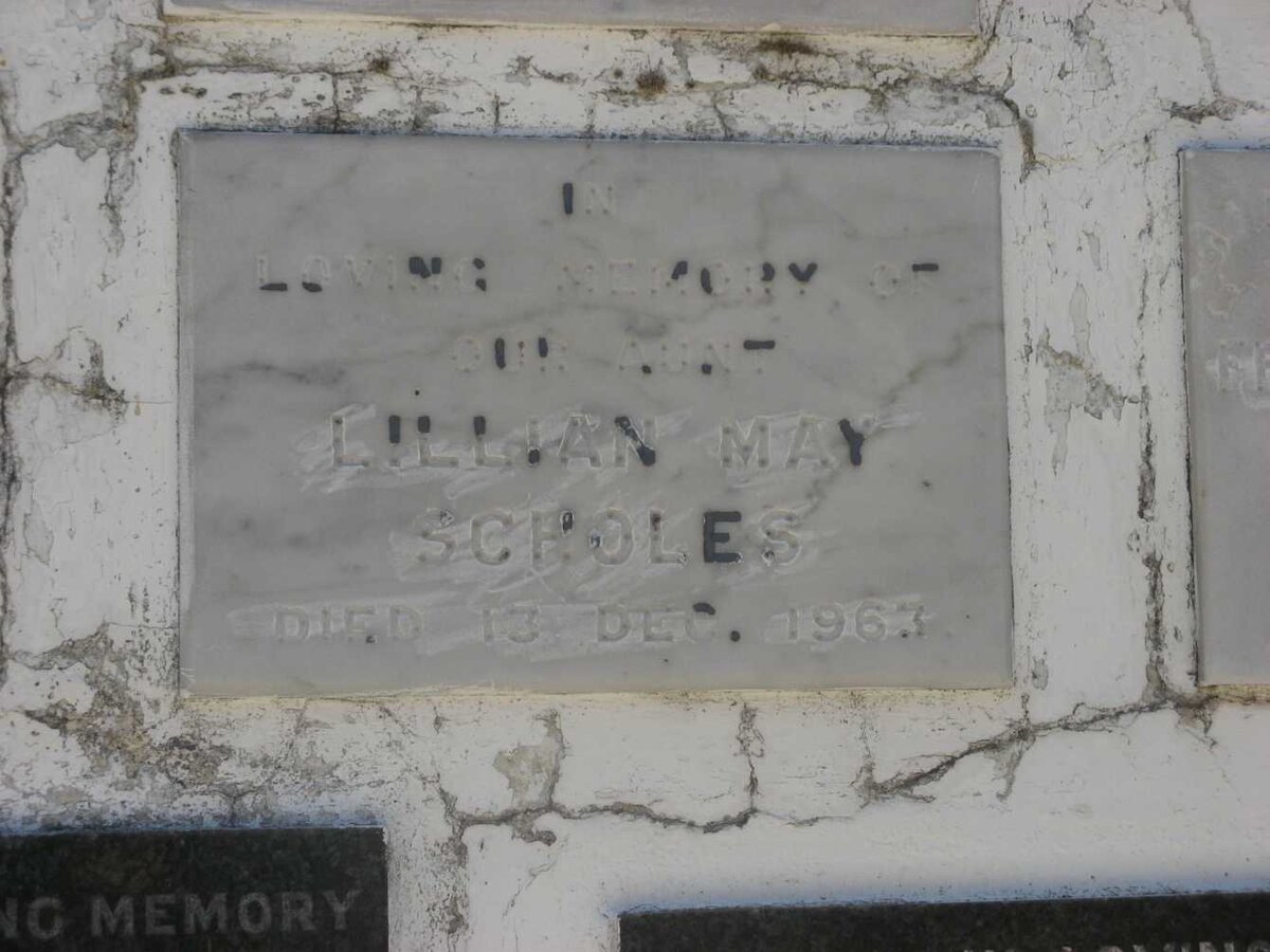 SCHOLES Lillian May -1963