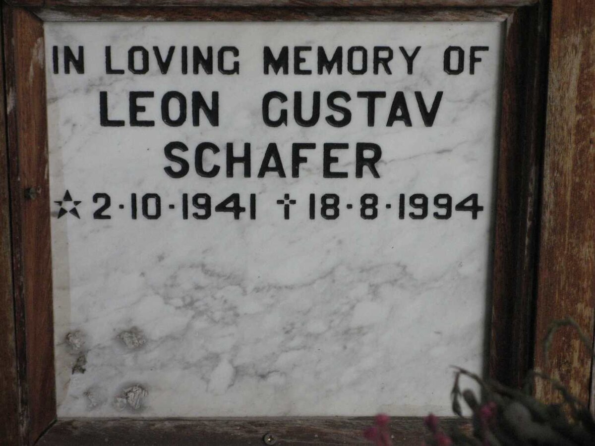 SCHAFER Leon Gustav 1941-1994