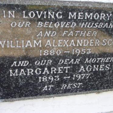SCOTT William Alexander 1880-1953 &amp; Margaret Agnes 1893-1977