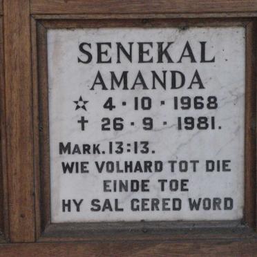 SENEKAL Amanda 1968-1981