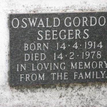 SEEGERS Oswald Gordon 1914-1978