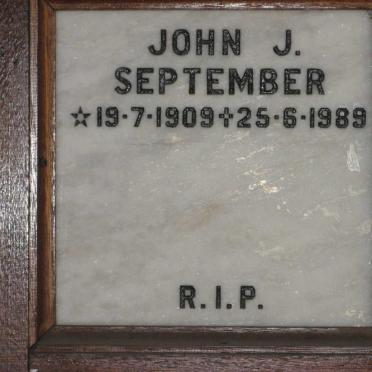 SEPTEMBER John J. 1909-1989