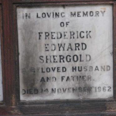 SHERGOLD Frederick Edward -1962