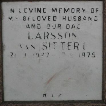 SITTERT Larsson, van 1927-1975