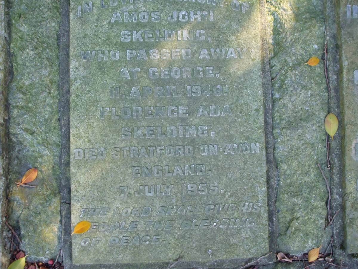 SKELDING Amos John -1949 &amp; Florence Ada -1955