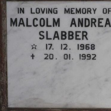 SLABBER Malcolm Andreas 1968-1992