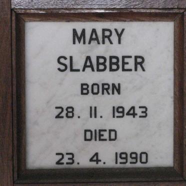 SLABBER Mary 1943-1990