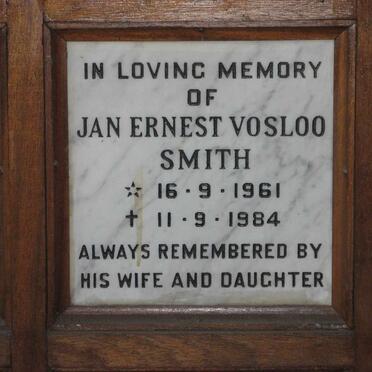 SMITH Jan Ernest Vosloo 1961-1984