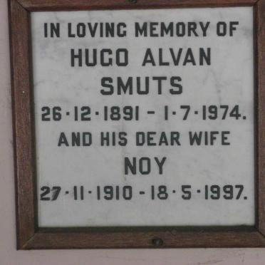 SMUTS Hugo Alvan 1891-1974 &amp; Noy 1910-1997