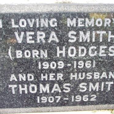 SMITH Thomas 1907-1962 &amp; Vera HODGES 1909-1961