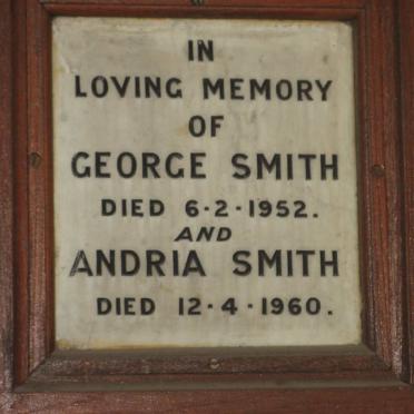 SMITH George -1952 &amp; Andria -1960