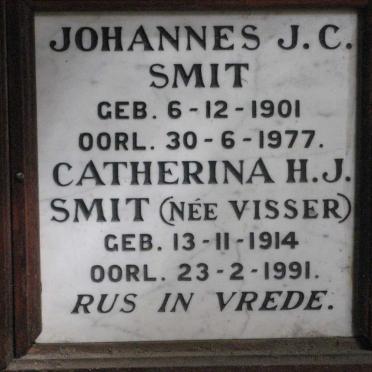 SMIT Johannes J.C. 1901-1977 &amp; Catherina H.J. VISSER 1914-1991
