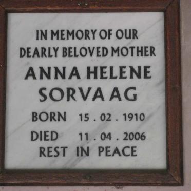 SORVAAG Anna Helene 1910-2006