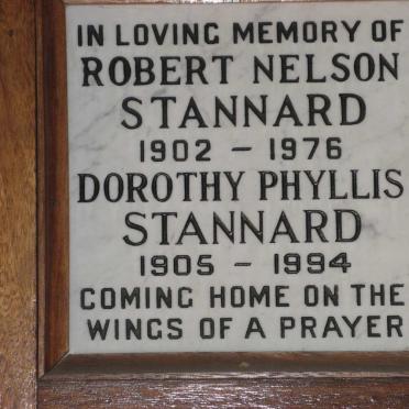 STANNARD Robert Nelson 1902-1976 &amp; Dorothy Phyllis 1905-1994