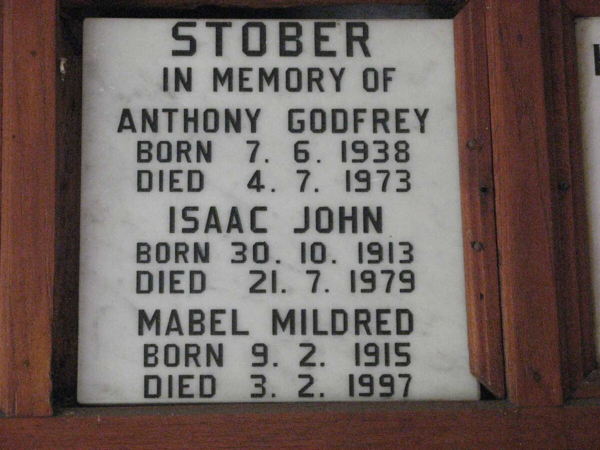 STOBER Isaac John 1913-1979 &amp; Mabel Mildred 1915-1997 :: STABER Anthony Godfrey 1938-1973