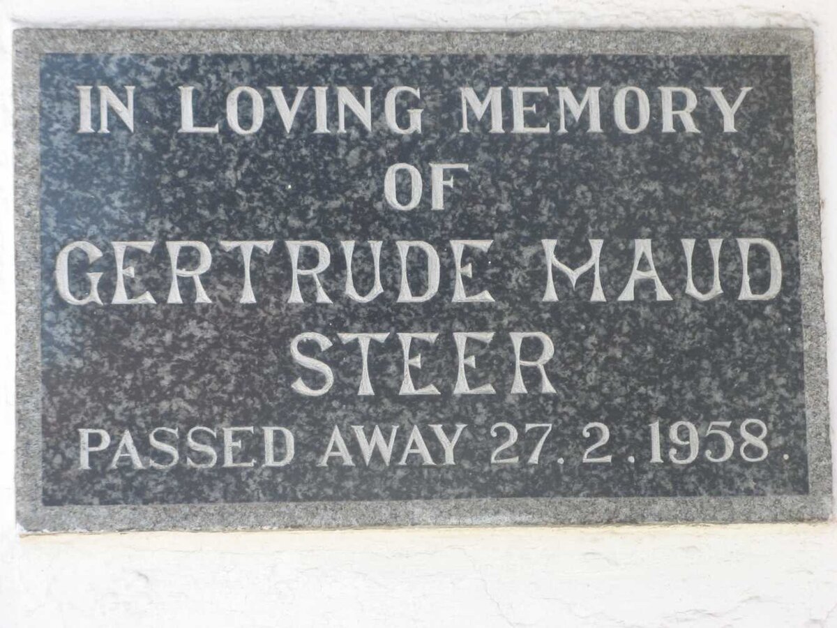 STEER Gertrude Maud  -1958