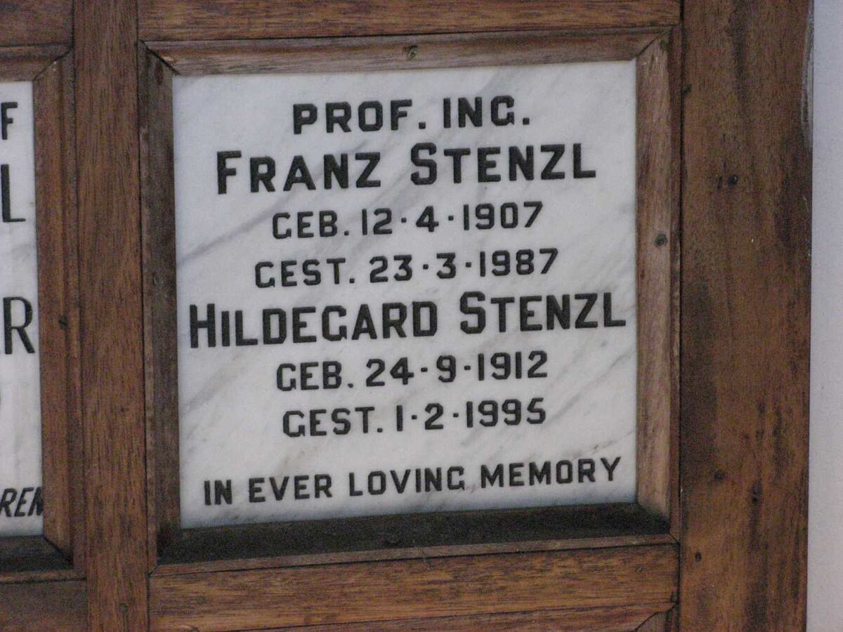 STENZL Franz 1907-1987 &amp; Hildegard 1912-1995