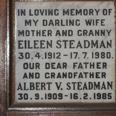 STEADMAN Albert V. 1909-1985 &amp; Eileen 1912-1980