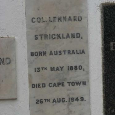 STRICKLAND Lennard 1880-1949