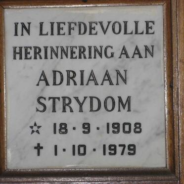 STRYDOM Adriaan 1908-1979