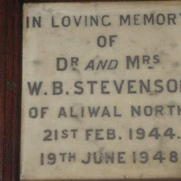 STEVENSON W.B. -1944 &amp; ? -1948