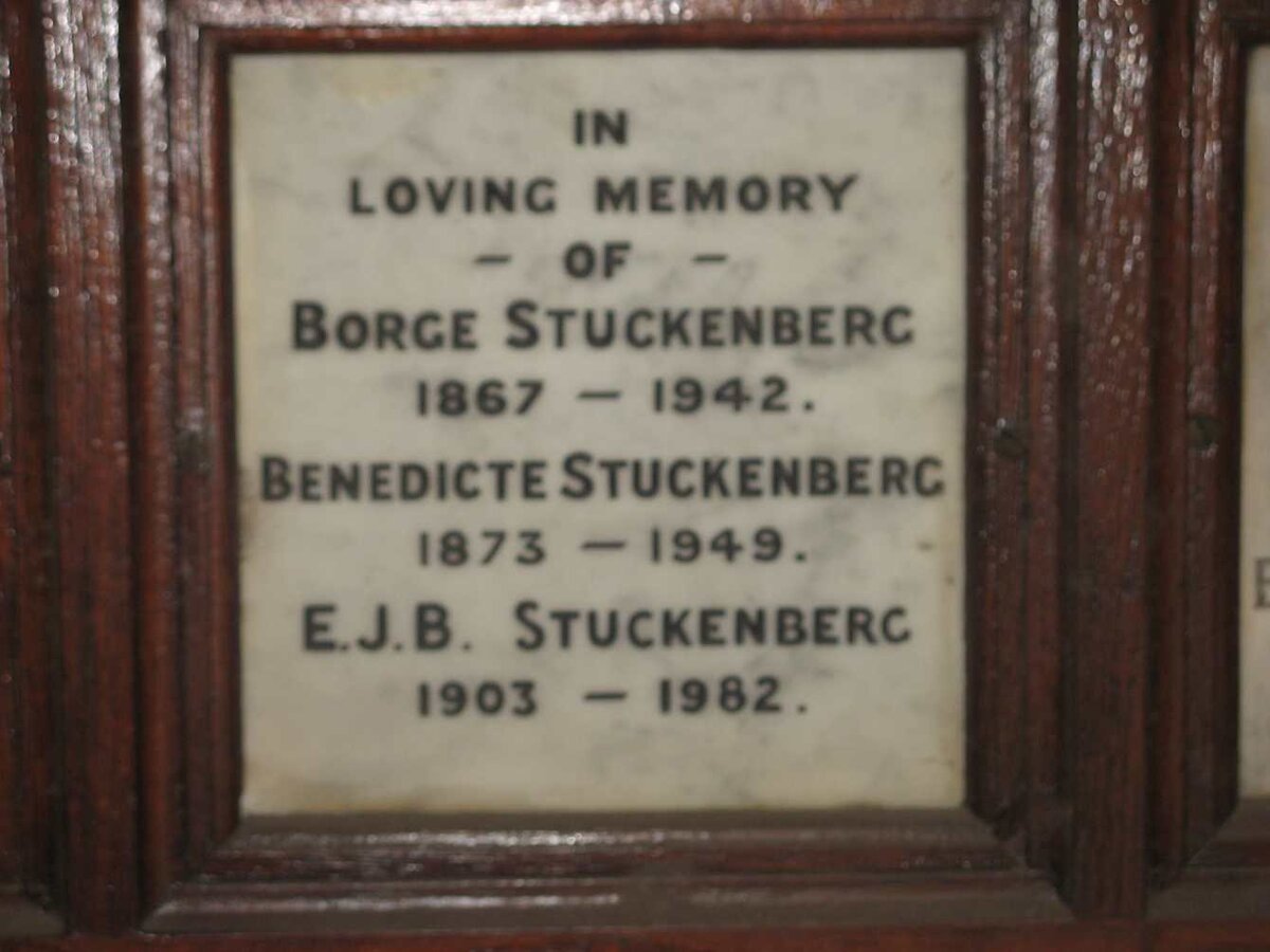 STUCKENBERG Borge 1867-1942 :: STUCKENBERG Benedicte 1873-1949 :: STUCKENBERG E.J.B. 1903-1982
