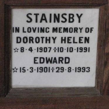 STAINSBY Edward 1901-1993 &amp; Dorothy Helen 1907-1991