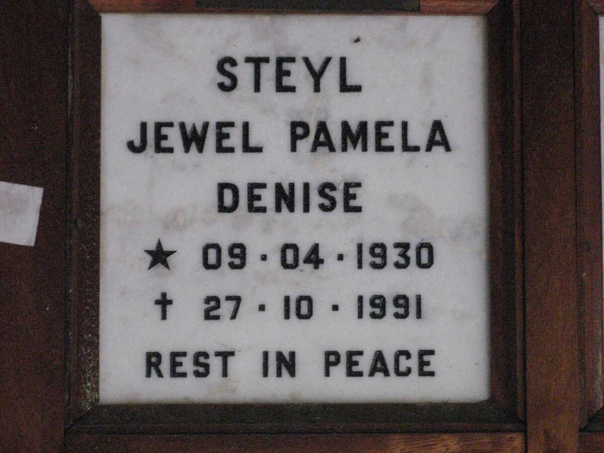 STEYL Jewel Pamela Denise 1930-1991