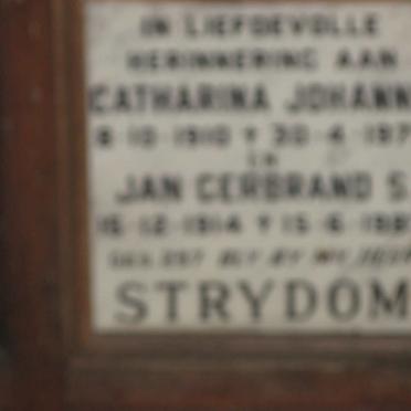 STRYDOM Jan Gerbrand S. &amp; Catharina Johanna