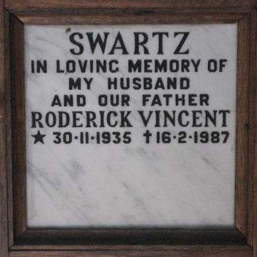 SWARTZ Roderick Vincent 1935-1987