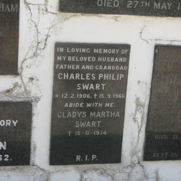 SWART Charles Philip 1906-1966 &amp; Gladys Martha -1974