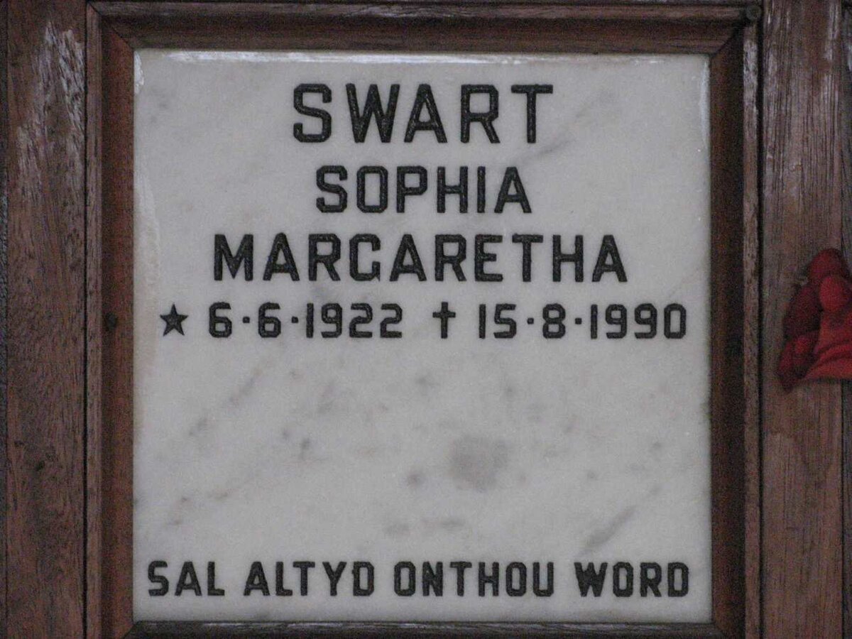 SWART Sophia Margaretha 1922-1990