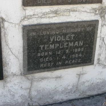 TEMPLEMAN Violet 1889-1964