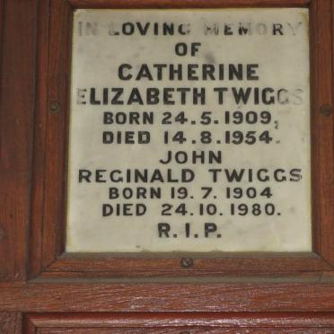 TWIGGS John Reginald 1904-1980 &amp; Catherine Elizabeth 1909-1954