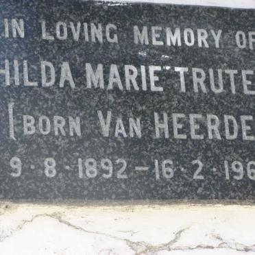 TRUTER Hilda Marie nee VAN HEERDE 1892-1963