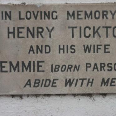 TICKTON Henry &amp; Emmie PARSONS