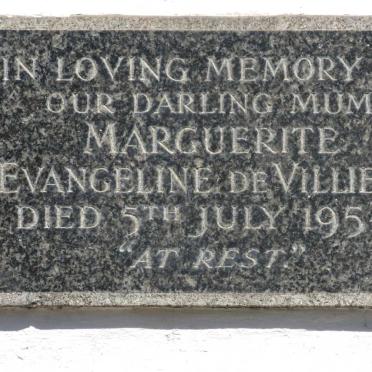 VILLIERS Marguerite Evangeline, de  -1954