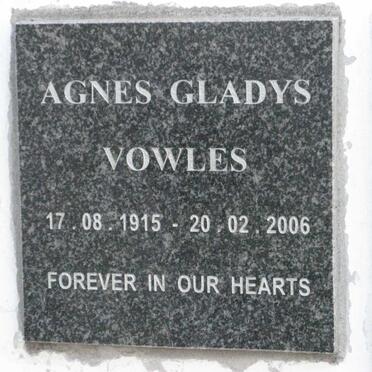VOWLES Agnes Gladys 1915-2006