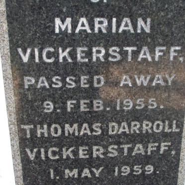 VICKERSTAFF Thomas Darroll -1959 &amp; Marian -1955