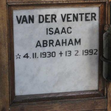 VENTER Isaac Abraham, van der 1930-1992