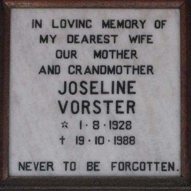 VORSTER Joseline 1928-1988