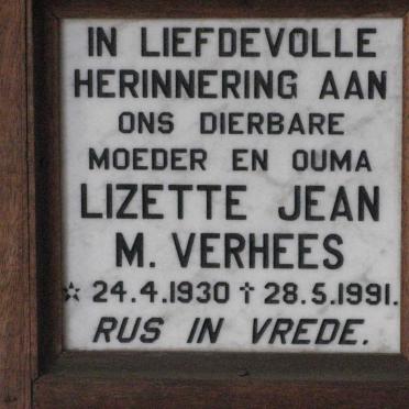 VERHEES Lizette Jean M. 1930-1991
