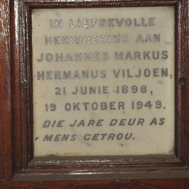 VILJOEN Johannes Markus Hermanus 1898-1949