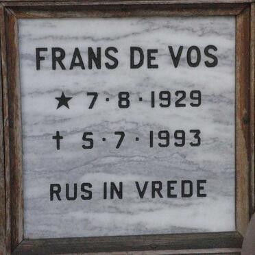 VOS Frans, de 1929-1993