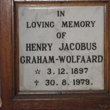 WOLFAARD Henry Jacobus, GRAHAM 1897-1979