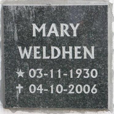 WELDHEN Mary 1930-2006