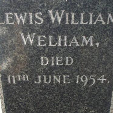 WELHAM Lewis William -1954